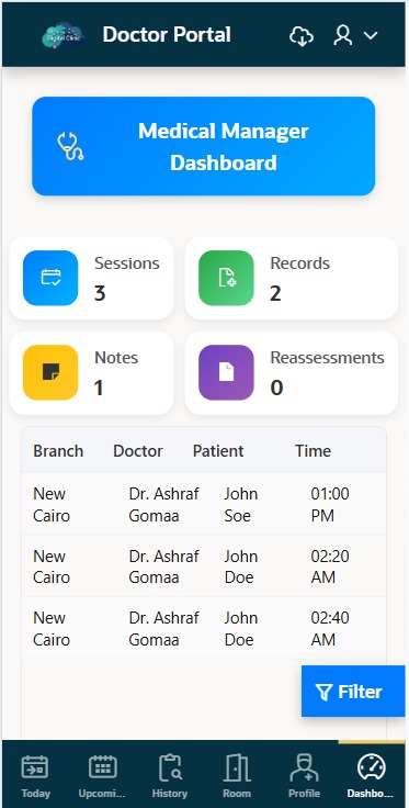 Client Portal Screen
